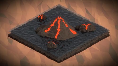 Isometric volcano preview image